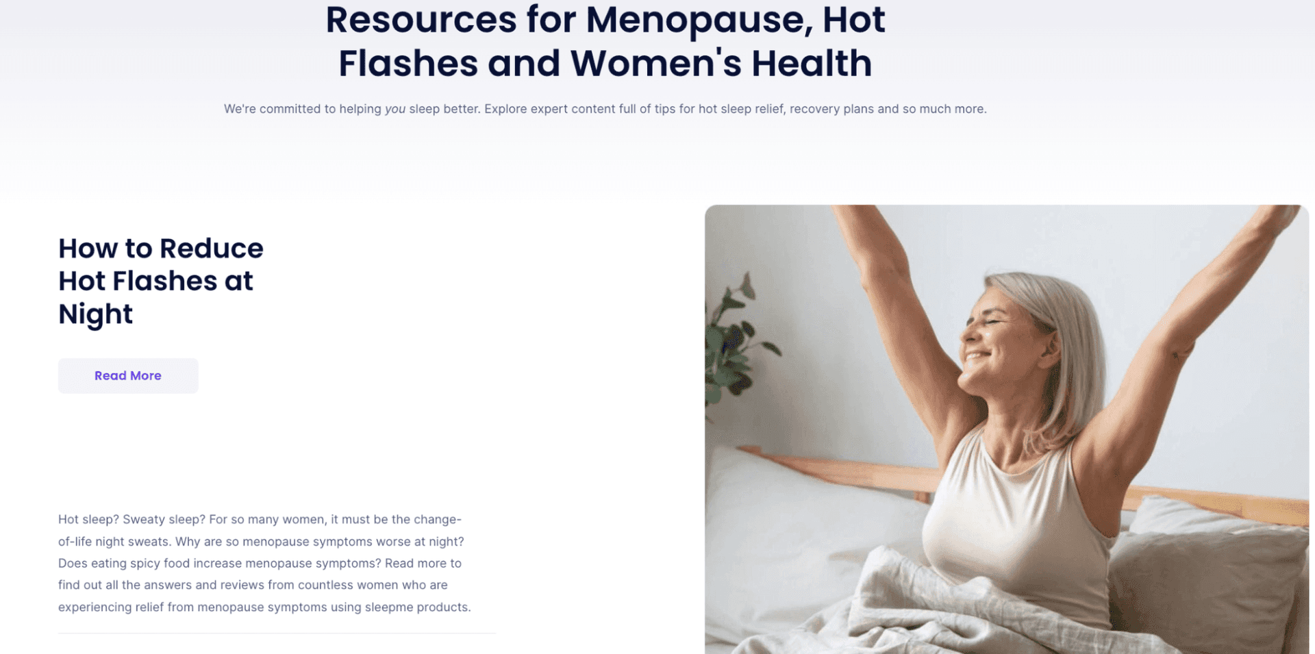sleep.me - landing page example