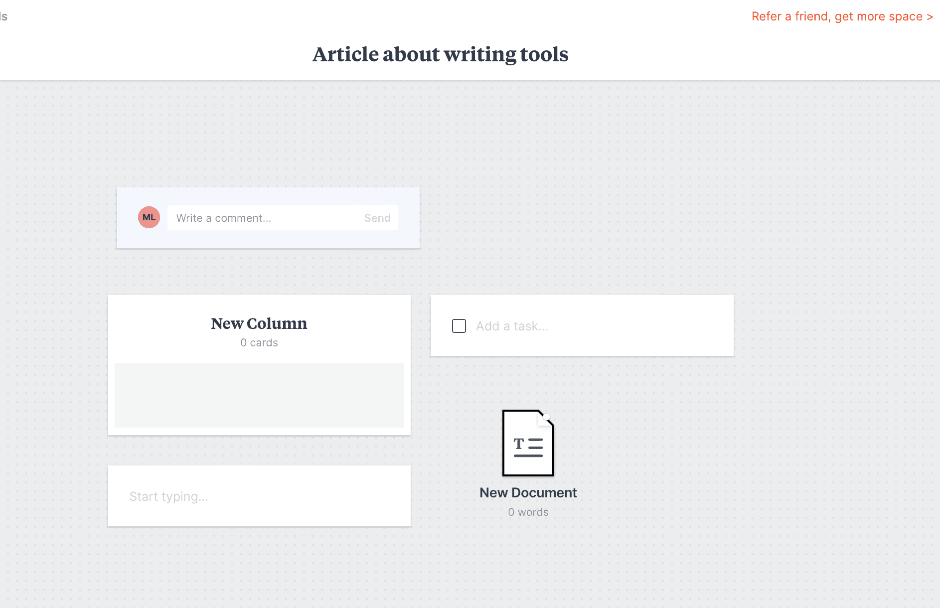 Top writing tools: Milanote