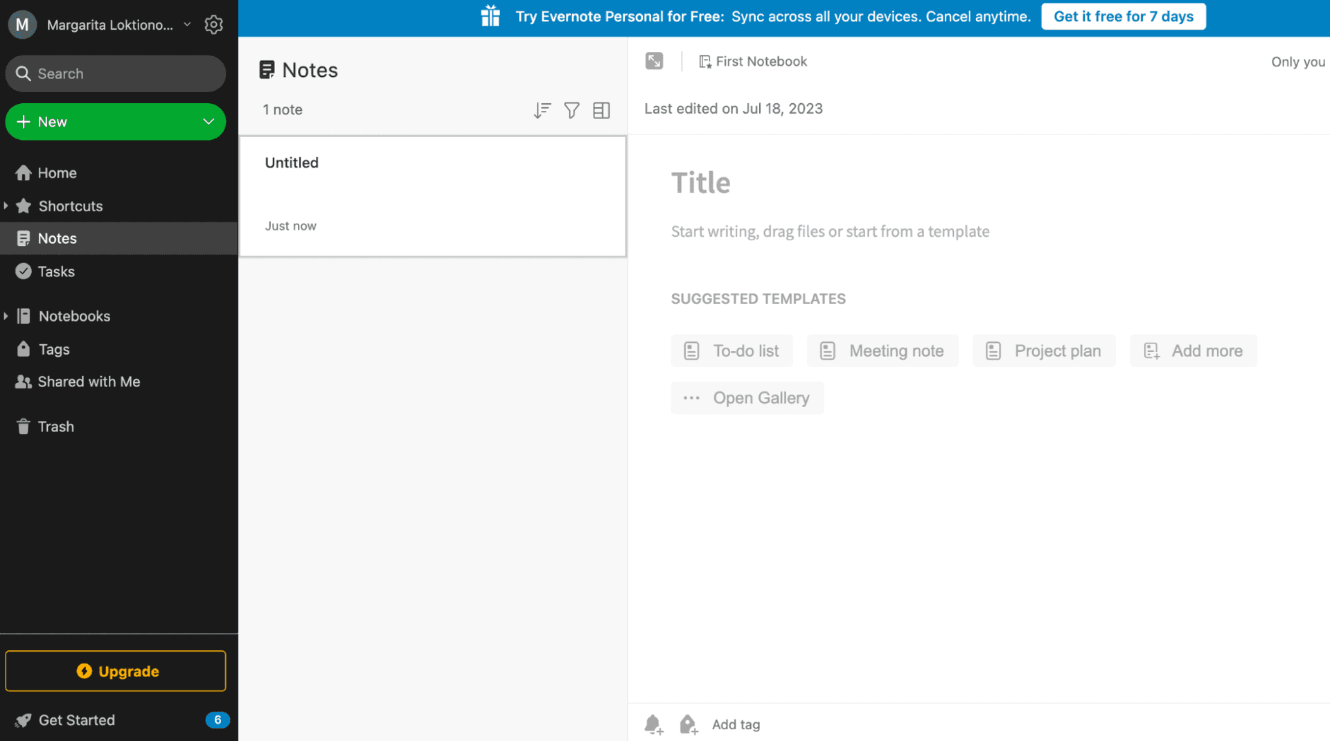 Top writing tools: Evernote