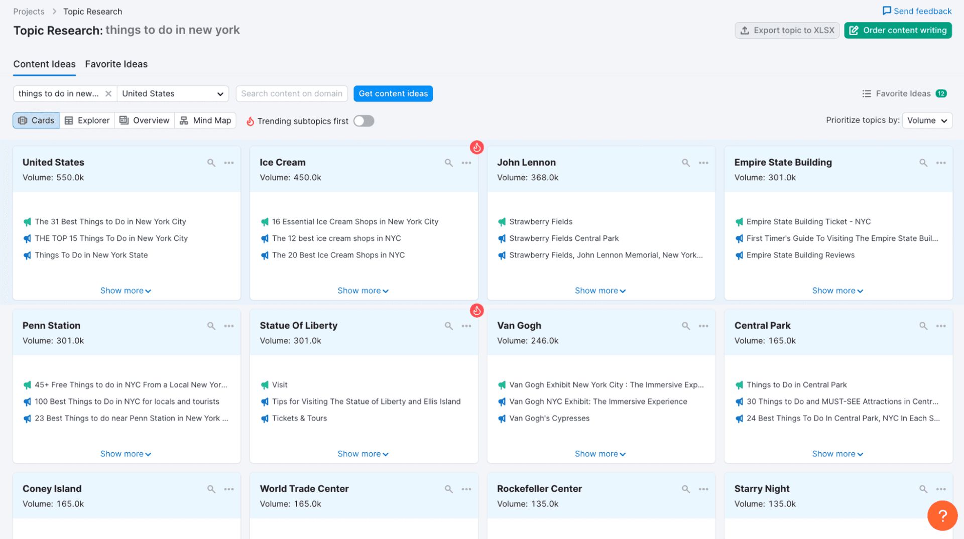 Top writing tools: Topic Research